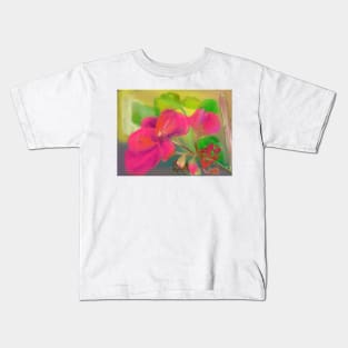 The Geranium Continues to Bloom Kids T-Shirt